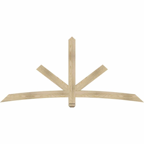 Ekena Millwork Alberta Rough Sawn Timber Gable Bracket, Douglas Fir, 84"W x 38"H x 2"D x 4"F, 11/12 Pitch GBW084X38X0204ALB00RDF - main